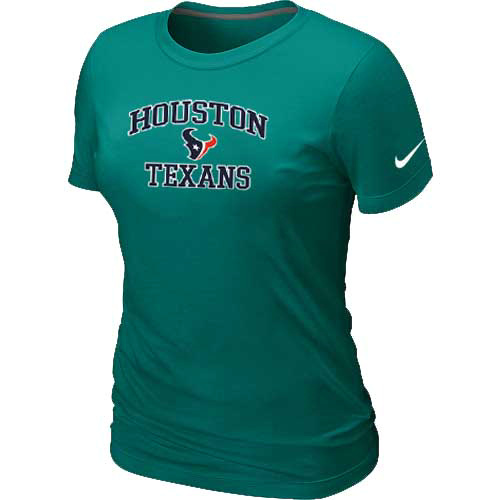 Nike Houston Texans Women's Heart & Soul NFL T-Shirt - Light Green